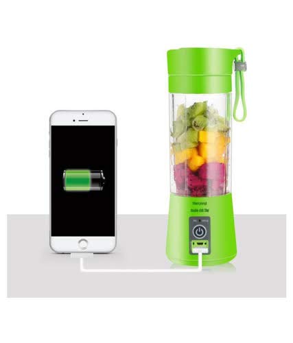 FreshBlend Portable USB Electric Blender Juicer Cup – 380ml, Rechargeable, Multicolour, Smoothie Maker & Fruit Juicer