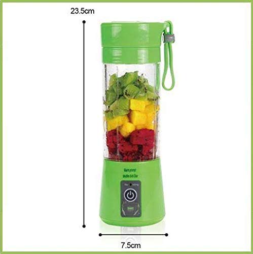 FreshBlend Portable USB Electric Blender Juicer Cup – 380ml, Rechargeable, Multicolour, Smoothie Maker & Fruit Juicer
