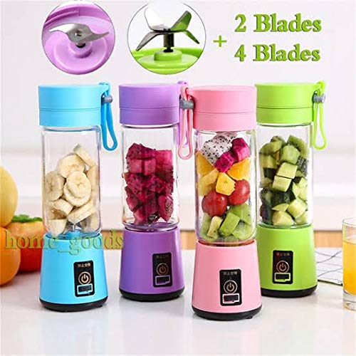 FreshBlend Portable USB Electric Blender Juicer Cup – 380ml, Rechargeable, Multicolour, Smoothie Maker & Fruit Juicer