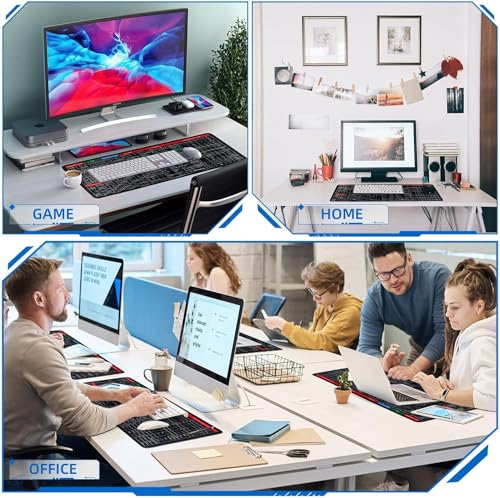 GYANVI World Map Extended Anti-Slip Rubber Gaming Mouse Pad & Keyboard Desk Mat for PC, Laptop, Computer (90x40cm)