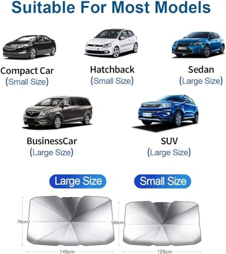 AutoGuard 3-Fold Car Windshield Sunshade Umbrella – Foldable, UV Block, Universal Fit