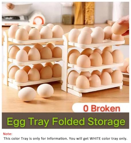 Best Product Name/Title: EggPro 24-Grid Stackable Egg Storage Box – Double Layer Dispenser Organizer for Fridge & Kitchen