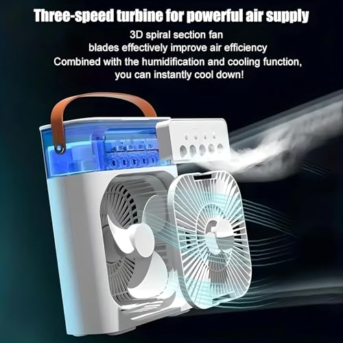 ArcticBreeze 3-in-1 Portable Air Cooler, Humidifier & Purifier – USB Rechargeable, Rapid Cooling