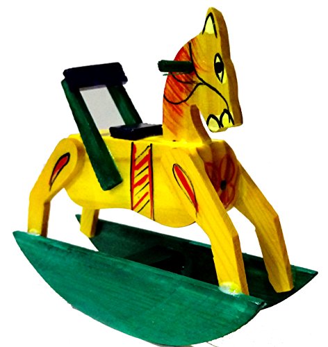 Handcrafted Wooden Rocking Horse Toy – Traditional Painted Kids Decor & Play Model