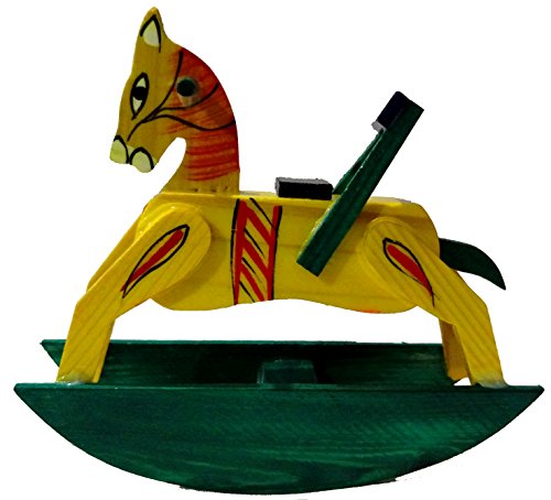 Handcrafted Wooden Rocking Horse Toy – Traditional Painted Kids Decor & Play Model