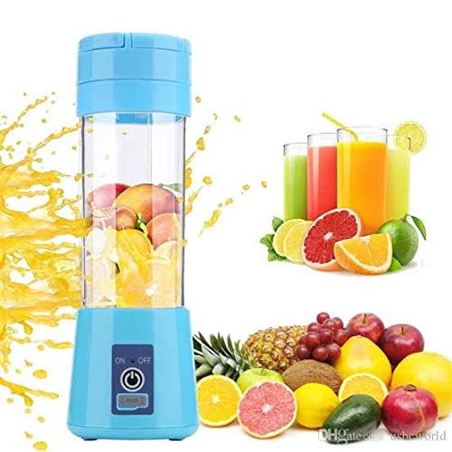 FreshBlend Portable USB Electric Blender Juicer Cup – 380ml, Rechargeable, Multicolour, Smoothie Maker & Fruit Juicer