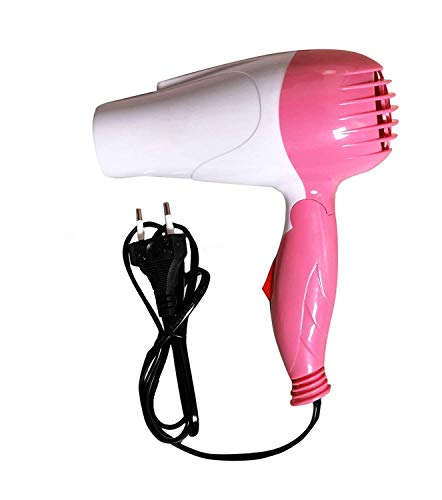 Nova 1290 1000W Foldable Plastic Hair Dryer – 2 Speed Hot/Cold, Lightweight Travel & Home Use