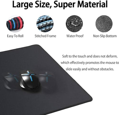 GYANVI World Map Extended Anti-Slip Rubber Gaming Mouse Pad & Keyboard Desk Mat for PC, Laptop, Computer (90x40cm)