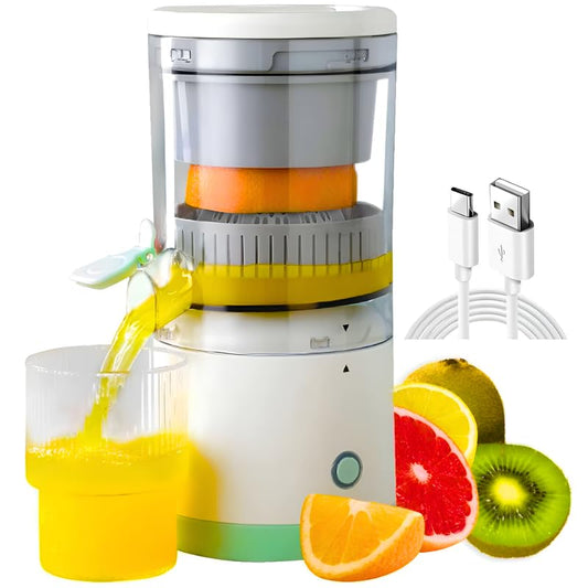 JuiceGo Portable Electric Citrus Juicer – Cordless, USB Rechargeable Lemon & Fruit Squeezer (Travel-Friendly)