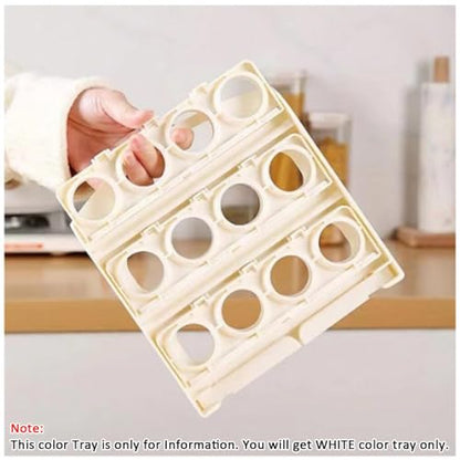 Best Product Name/Title: EggPro 24-Grid Stackable Egg Storage Box – Double Layer Dispenser Organizer for Fridge & Kitchen