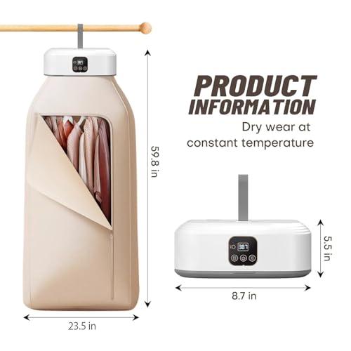 EcoDry Portable Electric Cloth Dryer – Foldable, Remote Control, Fast Drying Wardrobe System