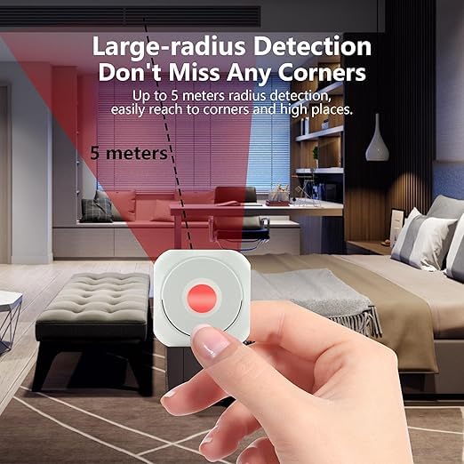 SpySafe Hidden Camera Detector – Wireless Anti-Spy Bug Finder & Lens Locator (Portable Security Gadget)