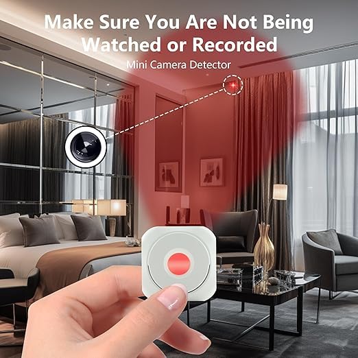 SpySafe Hidden Camera Detector – Wireless Anti-Spy Bug Finder & Lens Locator (Portable Security Gadget)