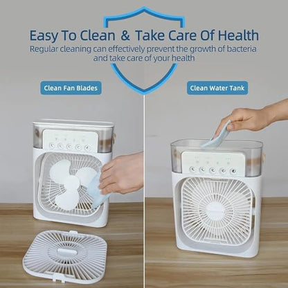 ArcticBreeze 3-in-1 Portable Air Cooler, Humidifier & Purifier – USB Rechargeable, Rapid Cooling