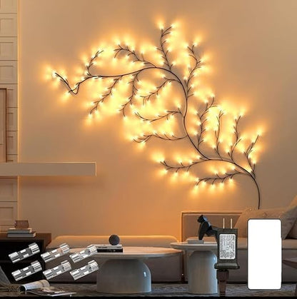 GlowTree LED Vines Wall Light – Flexible Branch Fairy Lights for Living Room & Bedroom Decor