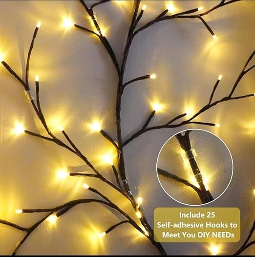 GlowTree LED Vines Wall Light – Flexible Branch Fairy Lights for Living Room & Bedroom Decor